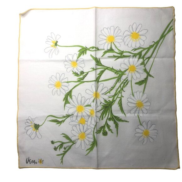 Set of 4 Vintage Vera Neumann Daisy Napkins – 1970s Retro Floral Linen, 16” Squa - Picture 5 of 9